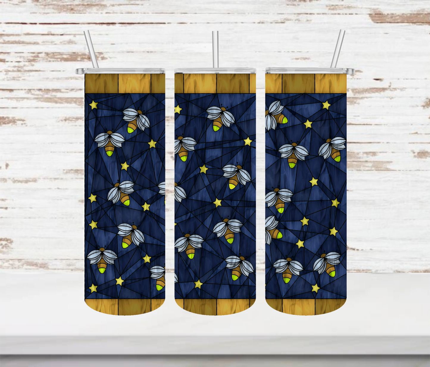 Fireflies Stained Glasses Tumbler