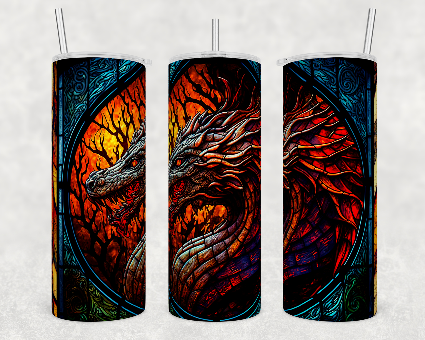 Stained Glass Dragon (Mortal Kombat) Tumbler