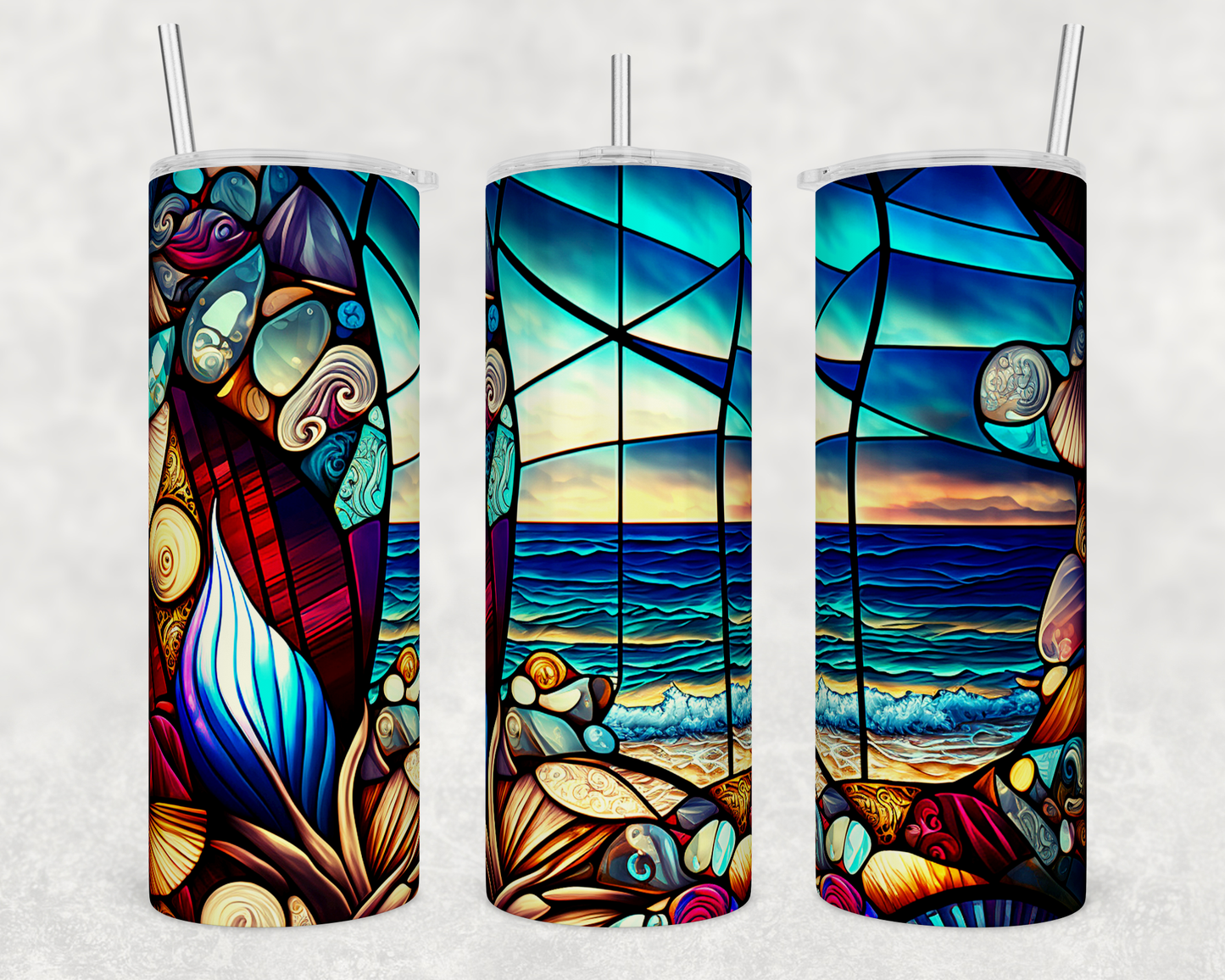 Stained Glass Ocean Tumbler