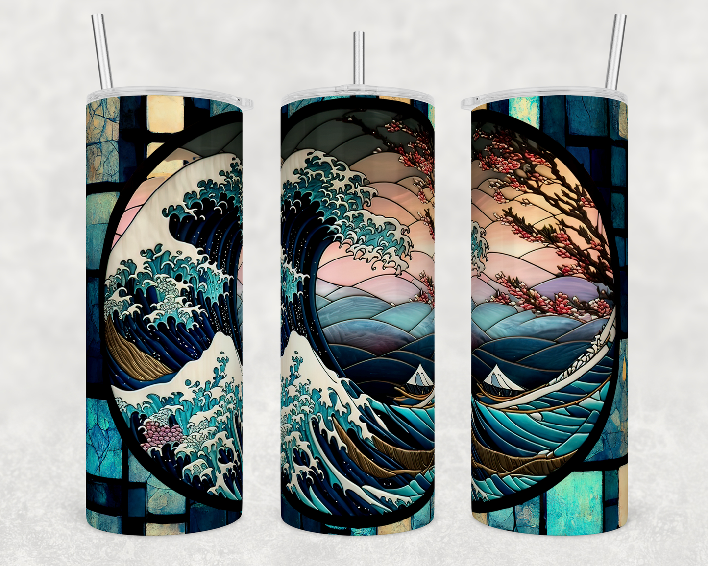 Stained Glass Waves Tumbler