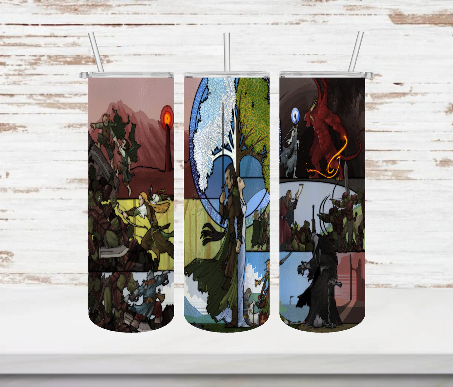 LOTR Stained Glass Tumbler