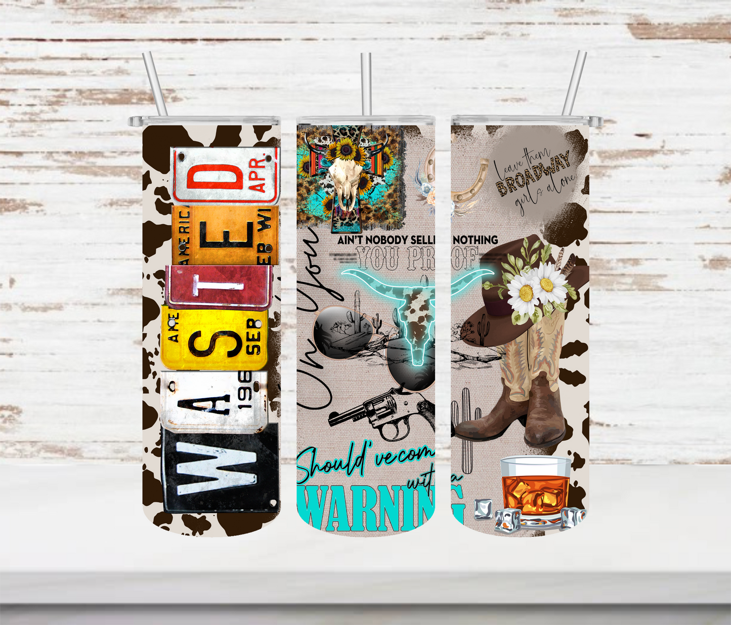 WASTED collage Wallen Tumbler